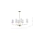 Nuvo Cordello 6-Light Island Pendant Vintage Brass Etched White Opal Glass 60/7886 - alternate 6